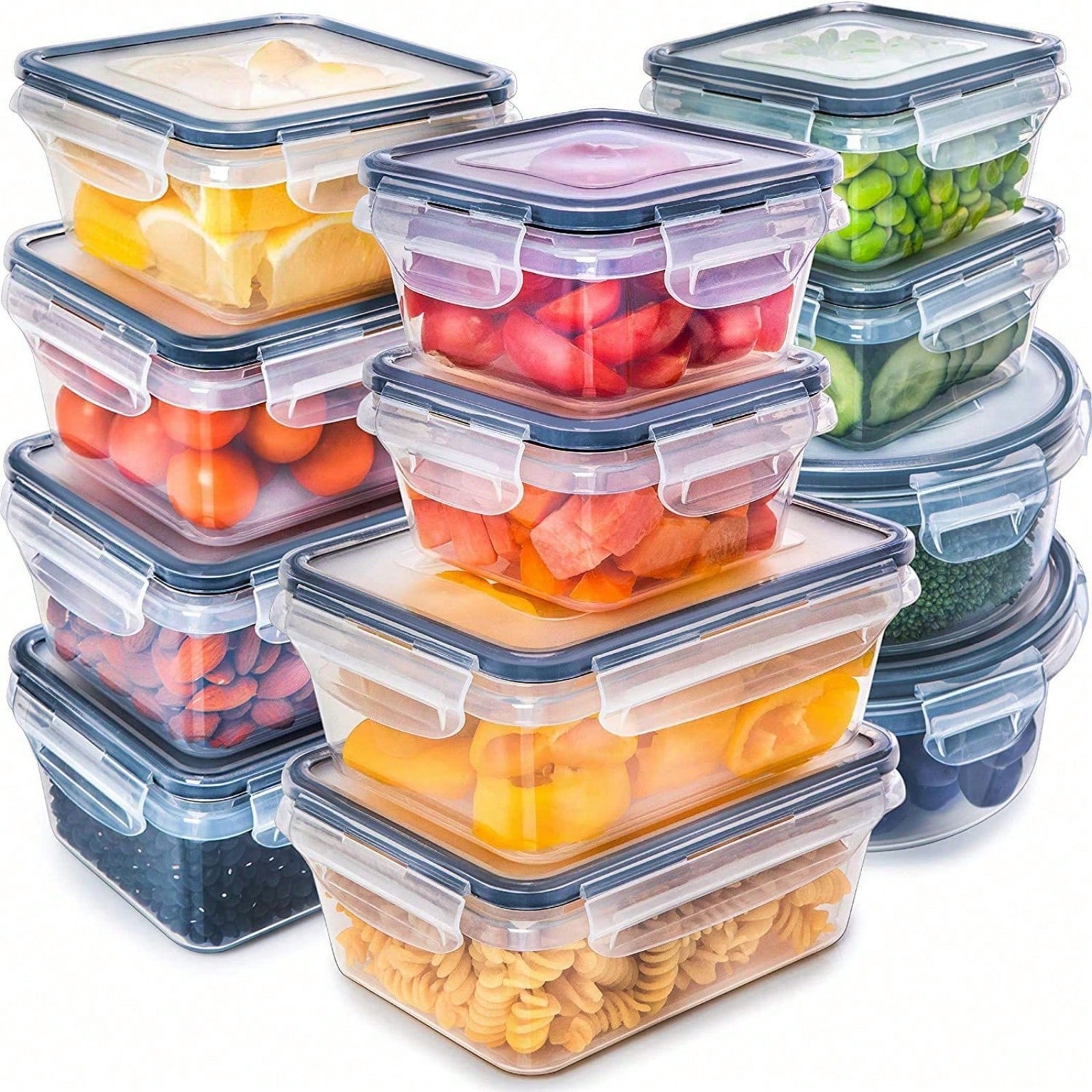 Meal Prep Glass - 12 boîtes de conservation des aliments