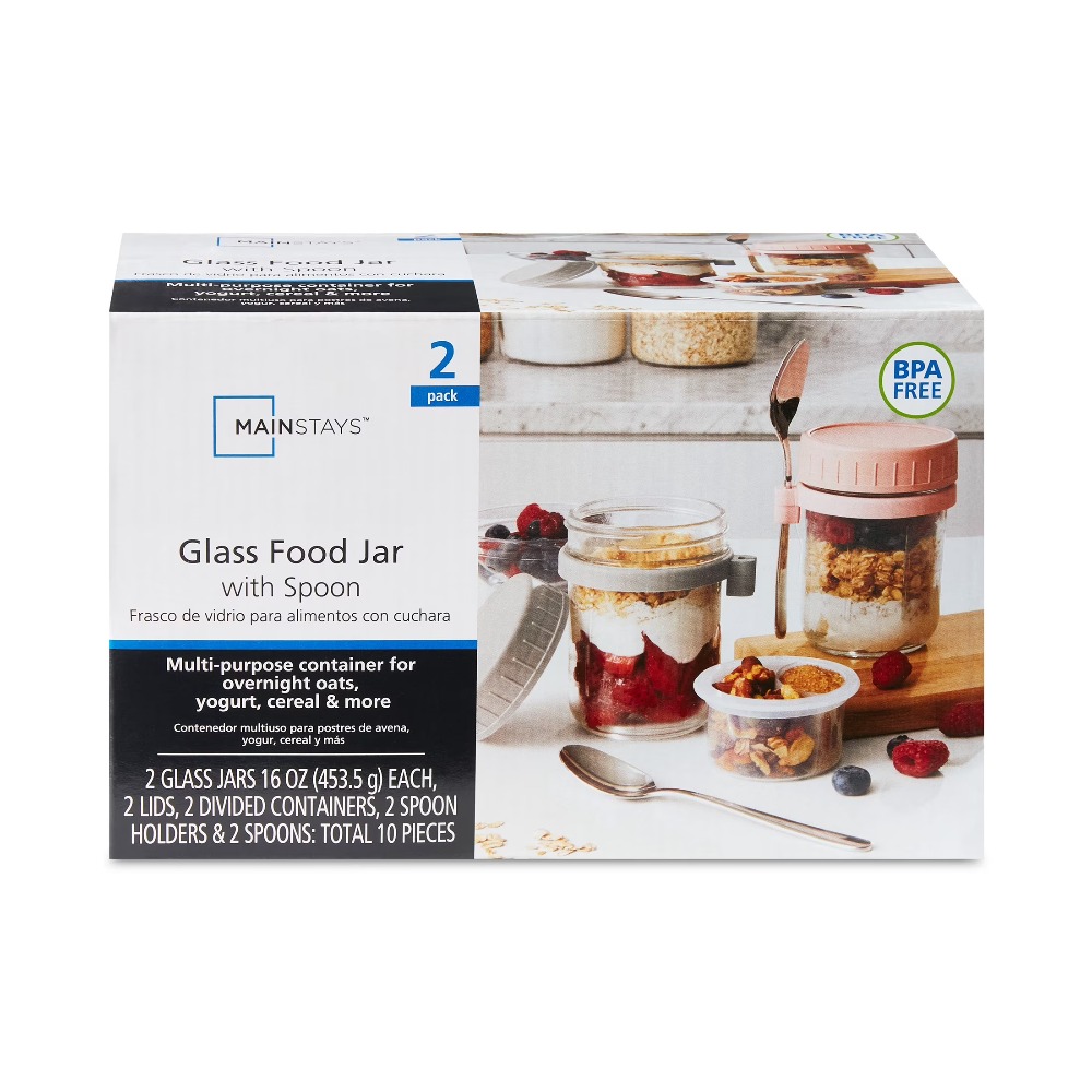 Meal Prep Glass - Pot alimentaire portable pour les overnight