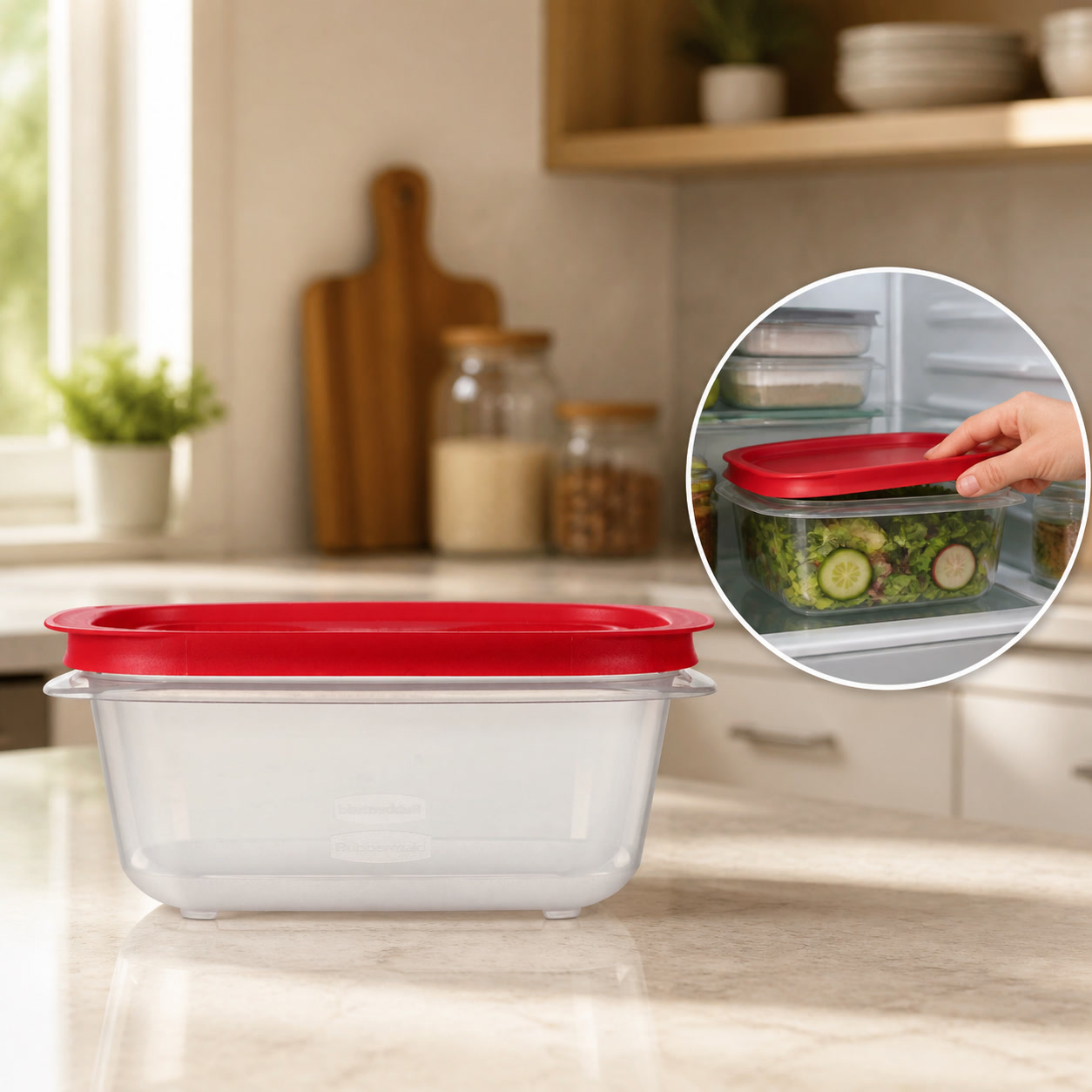 Meal Prep Container - Contenant alimentaire rectangulaire de 5,26 tasses