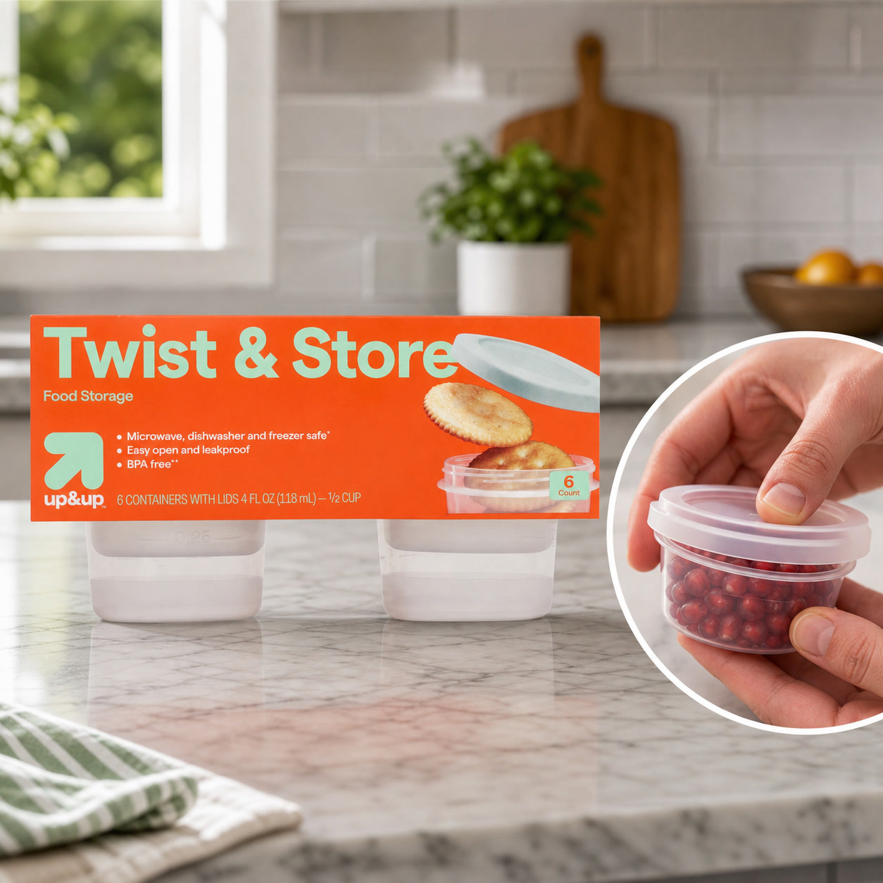 Meal Prep Container - 6 contenants de stockage alimentaire ronds