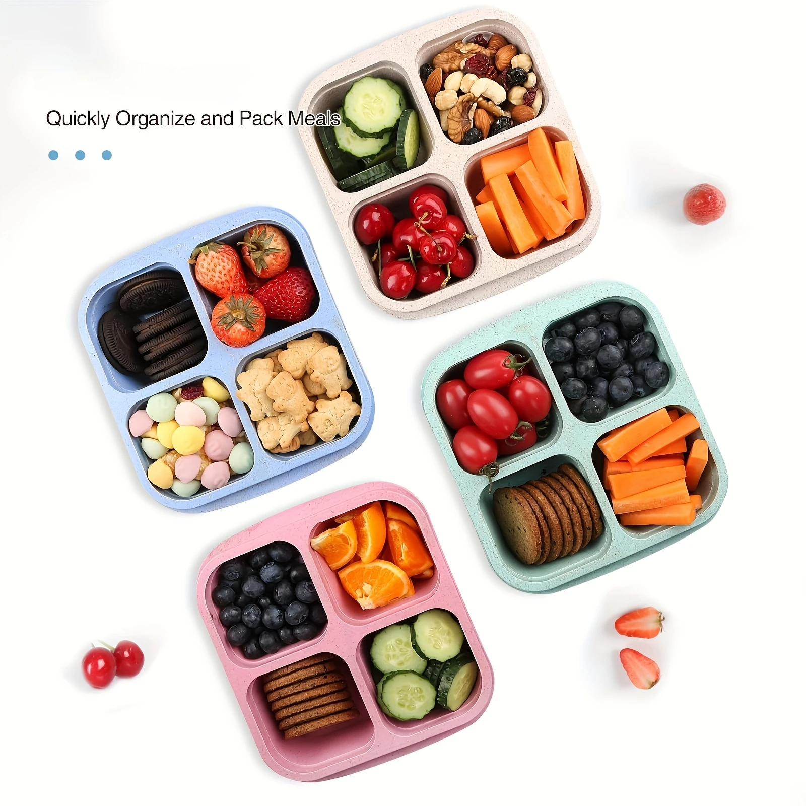 Boîte à snack avec quatre veds - Meal Prep Kits avis et prix