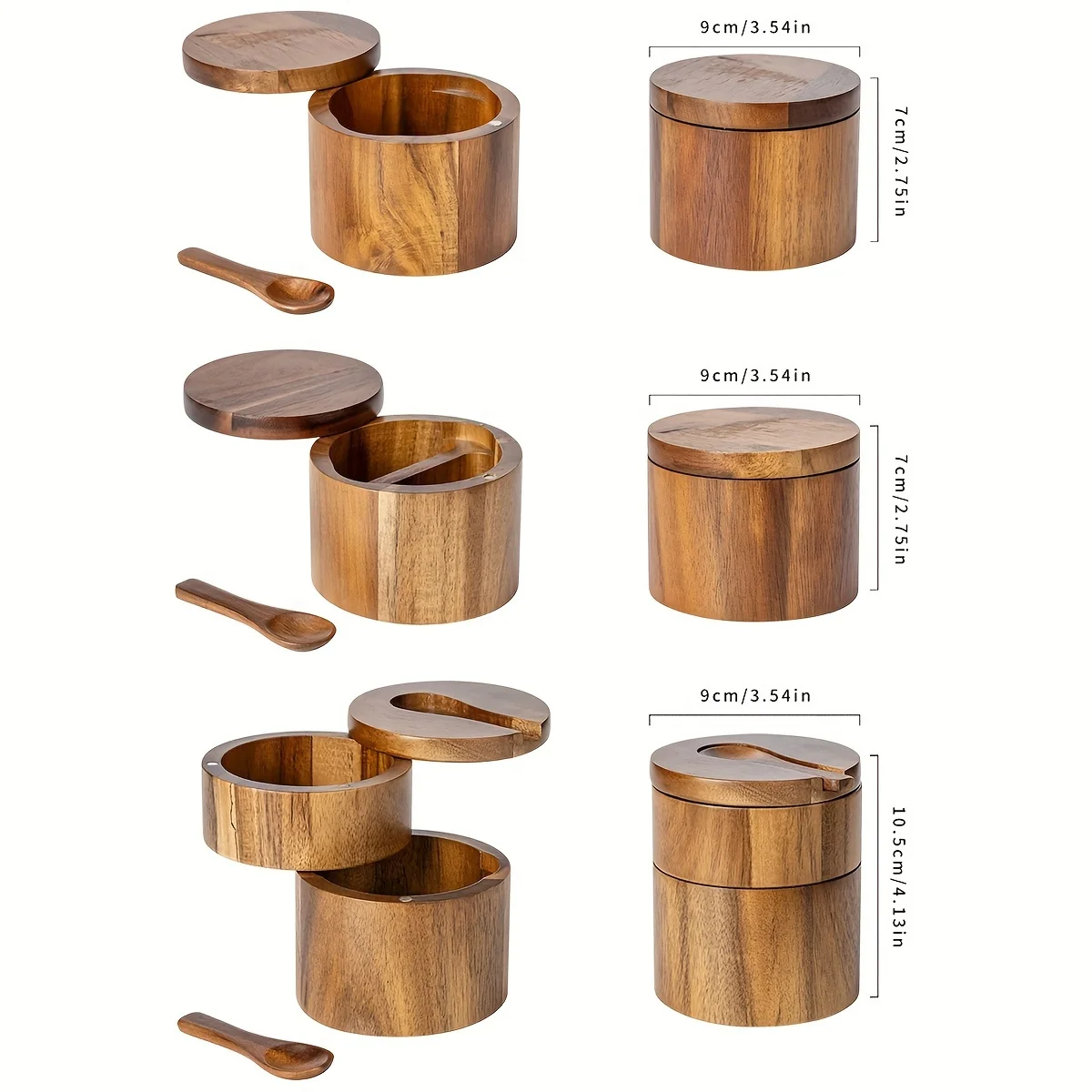 Pot à sel en bois d'acacia ave - Herb Keeper Bottle avis et prix