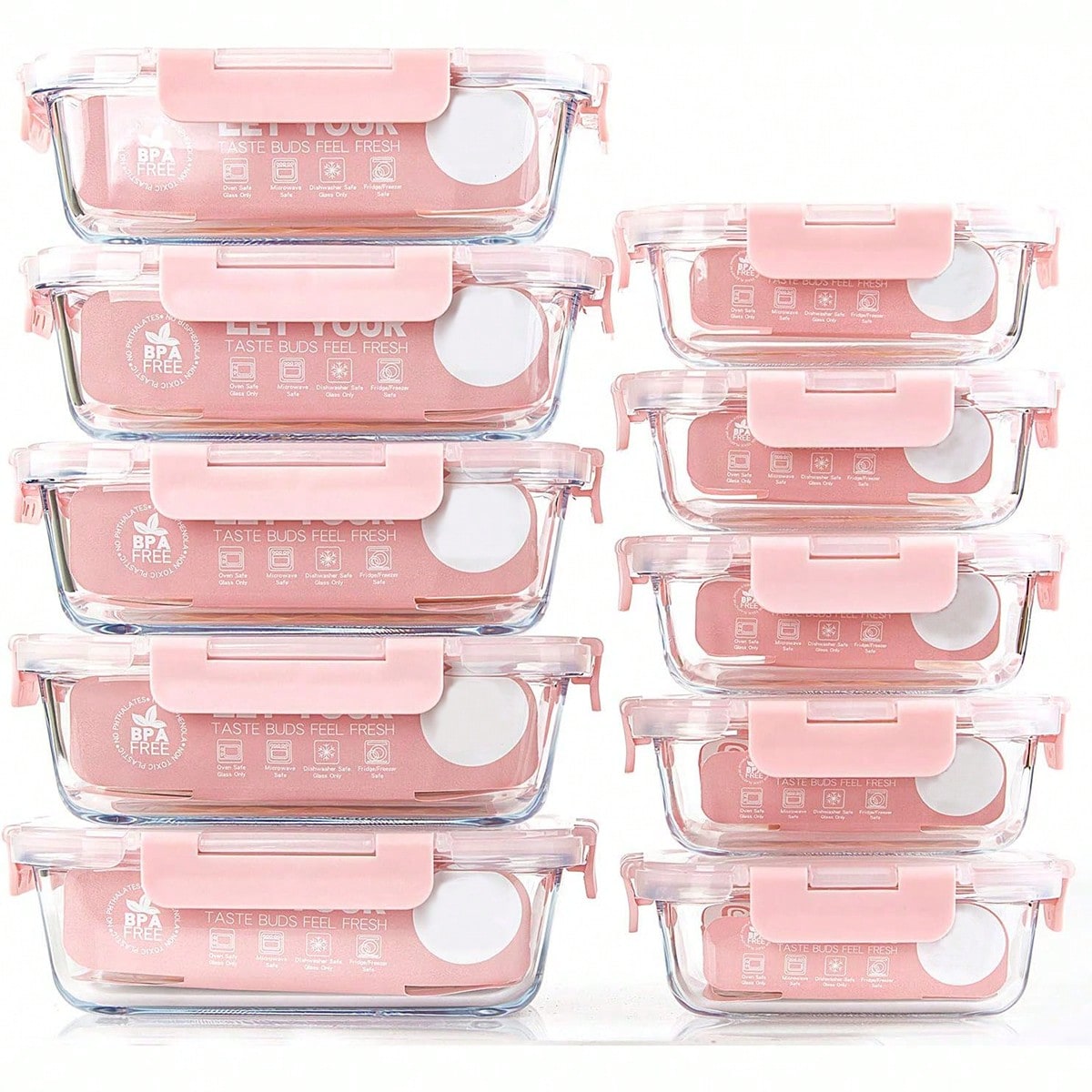 Lot de 10 récipients en verre  - Meal Prep Container avis et prix
