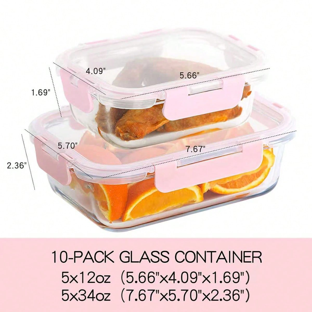 Lot de 10 récipients en verre  - Meal Prep Container avis et prix