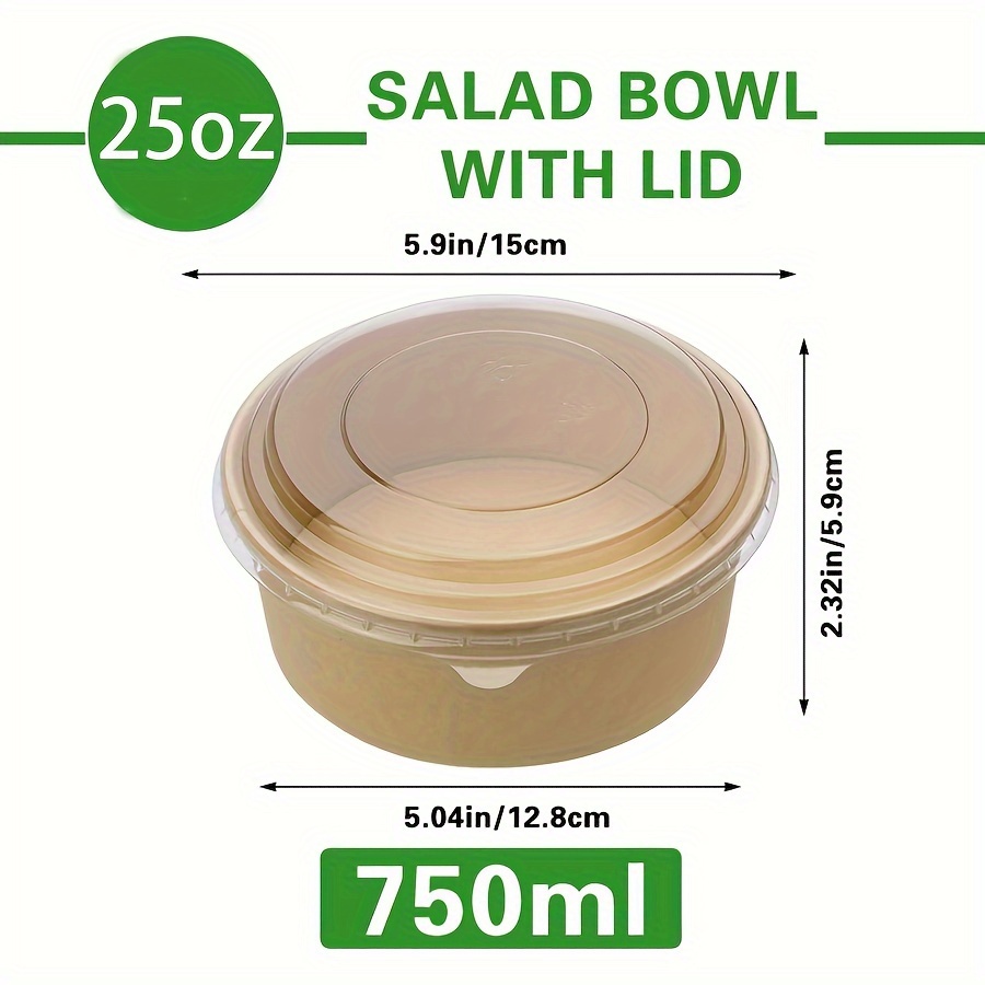 Bols en papier avec couvercles - Meal Prep Container avis et prix